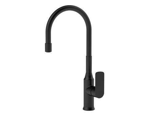 Juego Monocomando para Cocina con pico móvil flexible black Agatha Vas