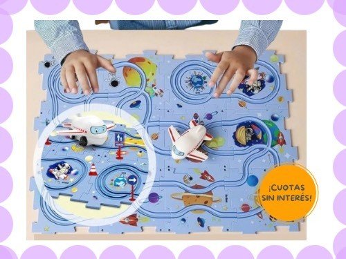 Pista armable electrónica AVIÓN con movimiento.Juguete tendencia viral