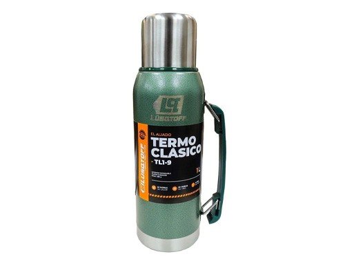 Termo Inoxidable Lusqtoff Verde 1 Litro Con Pico Cebador