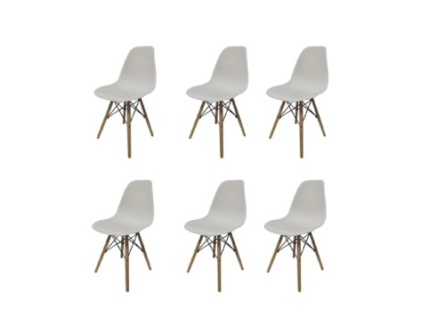 Juego De Sillas Eames X6 Unidades Variedad De Colores