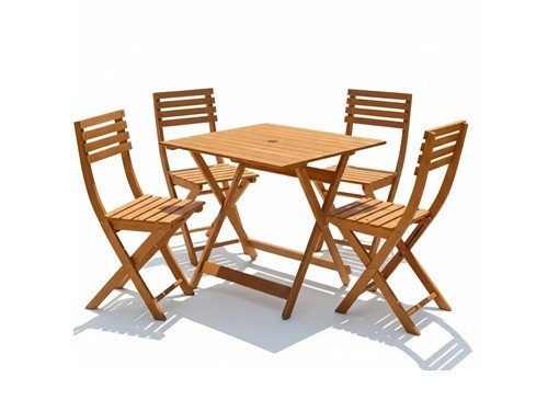 Set De Jardín Manda Madera Plegable