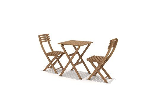 Set De Madera Jardín Bistro