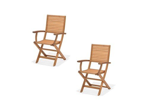 Sillas De Madera Plegables Kingsbury C/Apoyabrazos x2