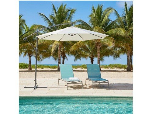 Sombrilla Jardín Grande Lateral 3m Taupe