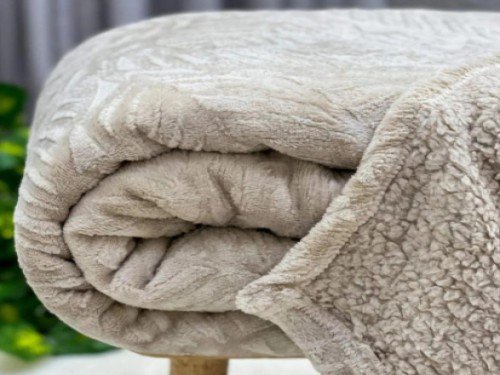 FRAZADA TWIN FUL041 VERMONT 001 BEIGE FULLBLANC