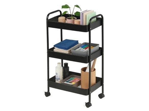 Carrito Organizador Multiuso 3 Estantes Cocina Baño Ruedas Alpina HCT0