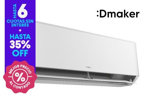 Aire acondicionado TCL Split Frío Calor 3400W Inverter Blanco