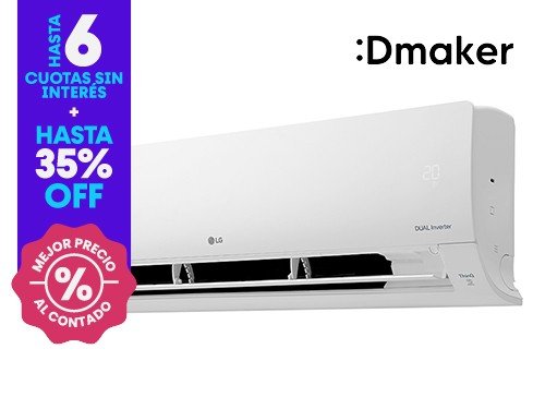 Aire acondicionado LG Split Frío Calor 5200W Inverter DualCool Blanco