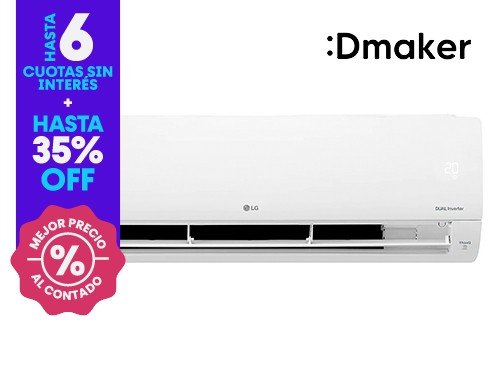 Aire acondicionado LG Split Frío Calor 6450W Inverter DualCool Blanco