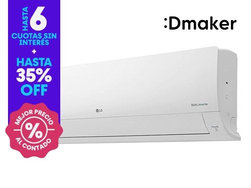 Aire acondicionado LG Split Frío Calor 6450W Inverter DualCool Blanco