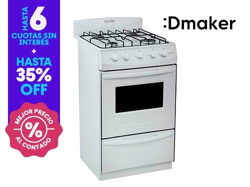 Cocina Escorial Candor S2 Gas Natural 51cm Blanca