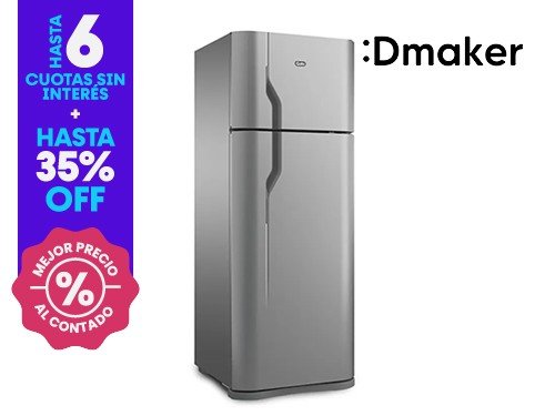 Heladera Gafa Con Freezer 330L HGF368AFP Plata