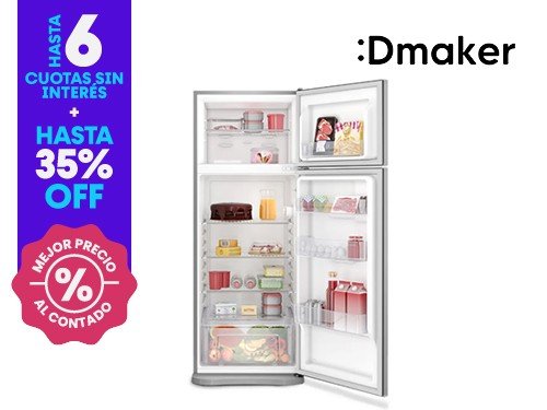 Heladera Gafa Con Freezer 330L HGF368AFP Plata