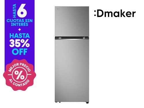 Heladera LG Top Mount Smart Inverter 335L Door Cooling Gris