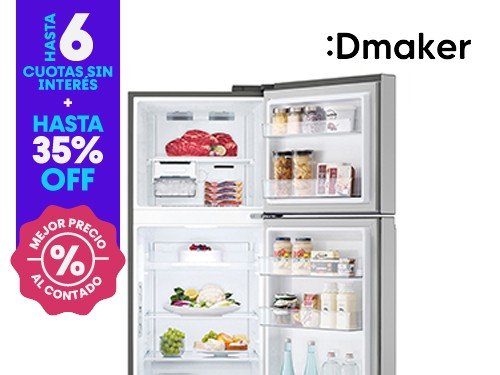 Heladera LG Top Mount Smart Inverter 335L Door Cooling Gris