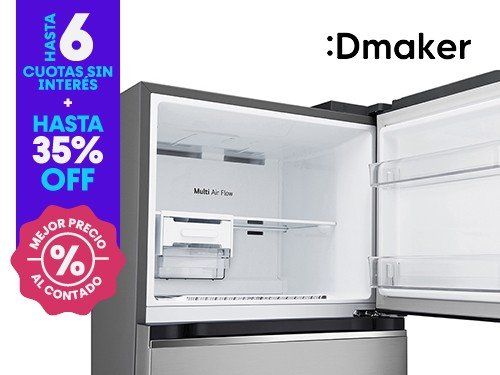 Heladera LG Top Mount Smart Inverter 335L Door Cooling Gris