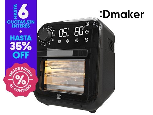 Freidora Horno Peugeot Poitiers 12L 1800W Convección Grill Negra