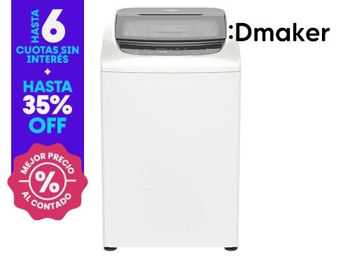 Lavarropas Whirlpool Automático Carga Superior 9kg 740rpm Blanco