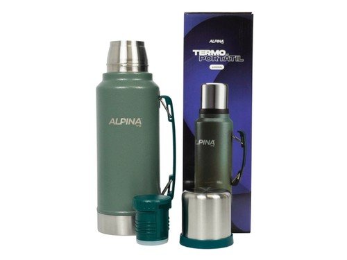 Termo Acero Inoxidable Con Pico Cebador 1 Litro Alpina