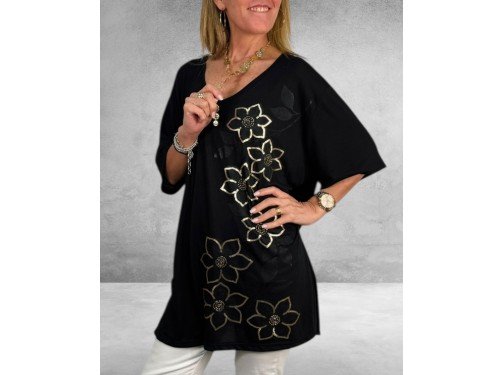 Remera Jazmín Negra XXL