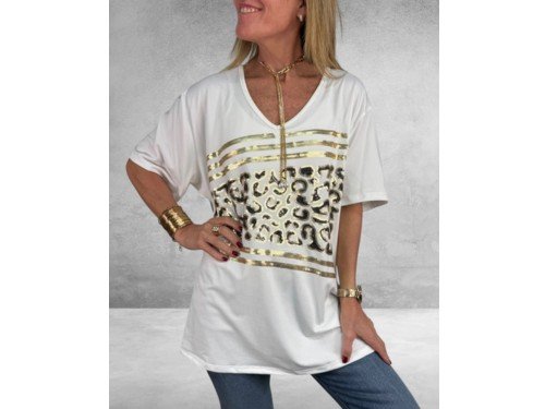 Remera Print XXL Blanco