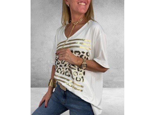 Remera Print XXL Blanco