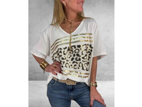 Remera Print XXL Blanco