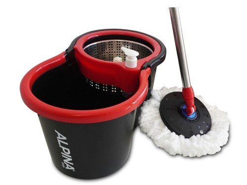 Set Mopa Giratoria Balde Escurridor Lampazo Mp-10 Alpina