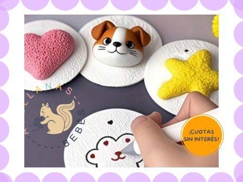 Set papel espuma 3D, puffy paint, papel con esponja y textura