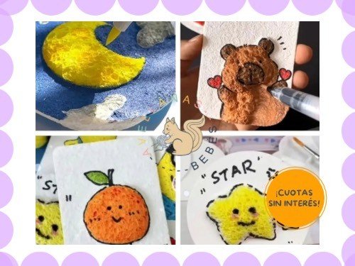 Set papel espuma 3D, puffy paint, papel con esponja y textura