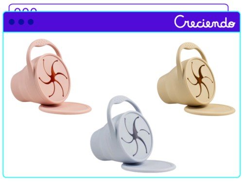 Vaso Plegable Mega Baby Silicona Con Tapa Y Manija +6 Meses