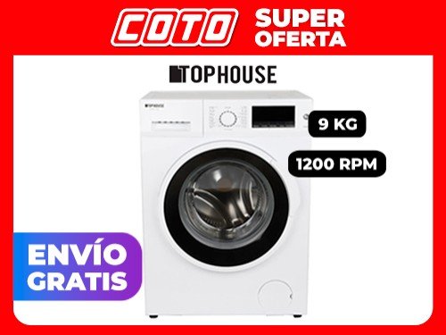 Lavarropas Top House 9KG 1200RPM CF Blanco XQG90T512E