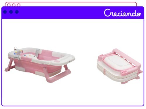 Bañera Para Bebé Mega Baby Plegable Con Red Acolchonada