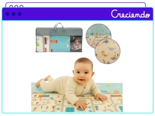 Manta Alfombra Antigolpes Reversible Plegable 150x200