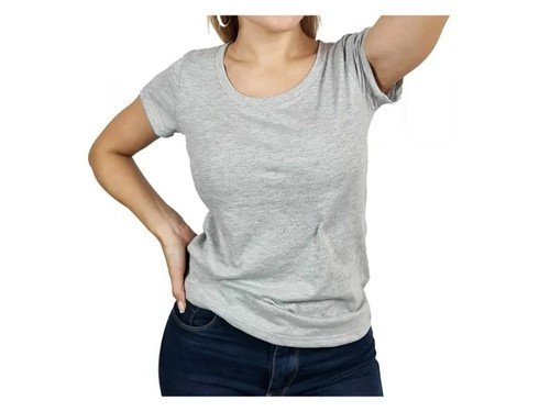 Remera Lisa Peinado Manga Corta Mujer Jersey Premium Tirillera Alpina