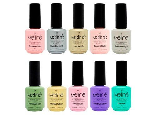 Kit X10 Esmaltes Meliné Gel Color Manicuria Semipermanente