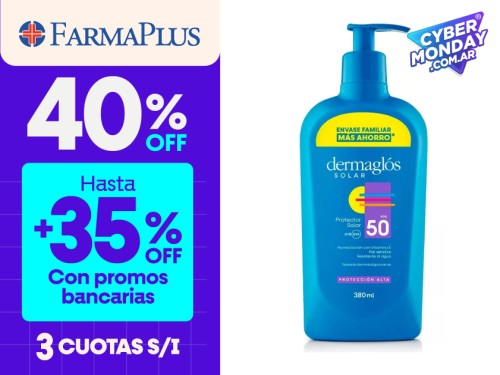 Protector Solar Dermaglos Fps50 380ml Envase Familiar