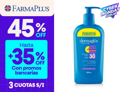Dermaglos Protector Solar Fps 30 Emulsión 380ml