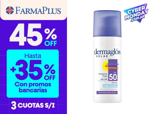 Protector Solar Dermaglós Facial Fps 50 Emulsión Fluida 50g