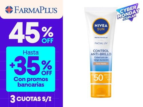 Protector Solar Facial Nivea Anti-brillo Fps50 Tono Medio 50ml
