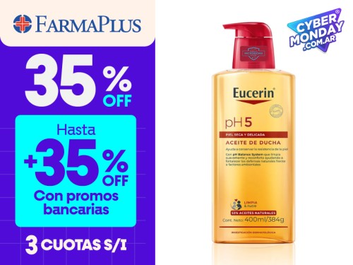 Aceite de ducha pH5 Eucerin para piel sensible x 400 ml