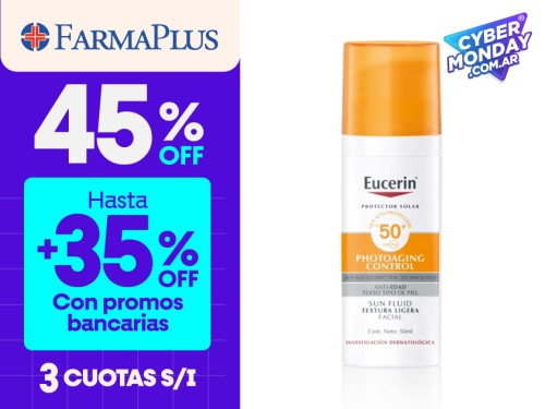 Fluido antiedad Eucerin Sun para todo tipo de piel FPS 50+ x 50 ml