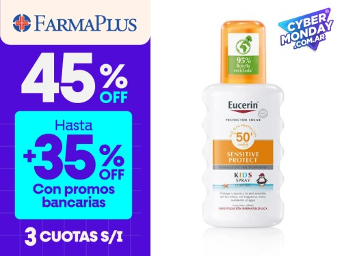 Protector solar spray Eucerin Sun Sensitive Protect Kids FPS 50 200 ml