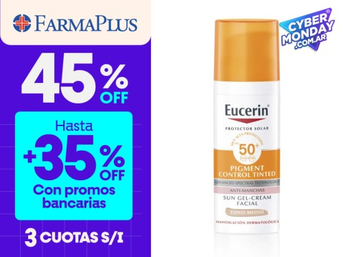 Protector solar facial Eucerin Pigment Control Tono medio FPS 50 50 ml