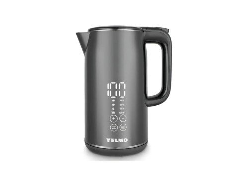 Pava Eléctrica Yelmo Pe-3912 1.7lt 2200w Pantalla Digital Color Negro