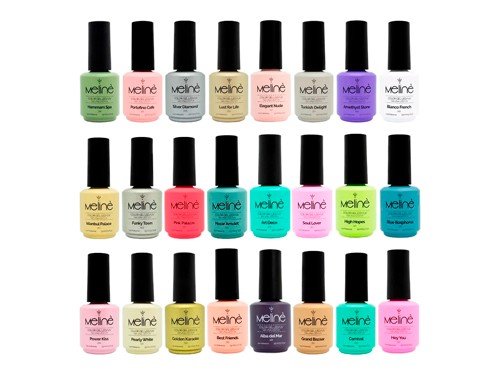 Kit X24 Esmaltes Uña Meliné Gel On-off Color Semipermanente