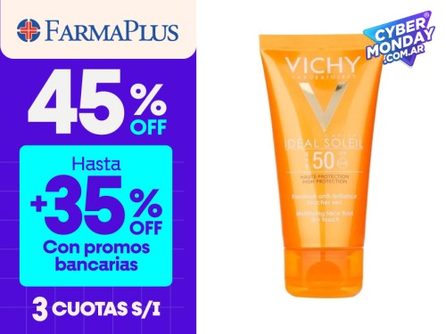 Crema rostro toque seco FPS 50 Idéal Soleil  50ml de Vichy