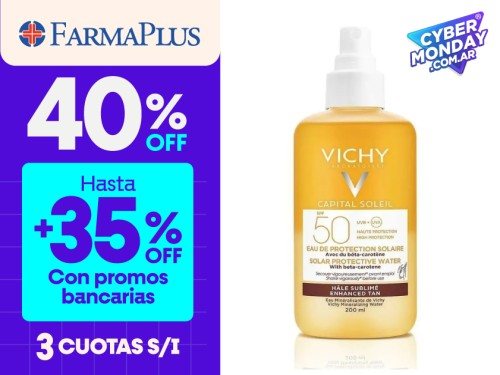 Agua Protectora Vichy Potenciadora de Bronceado FPS 50 200ml