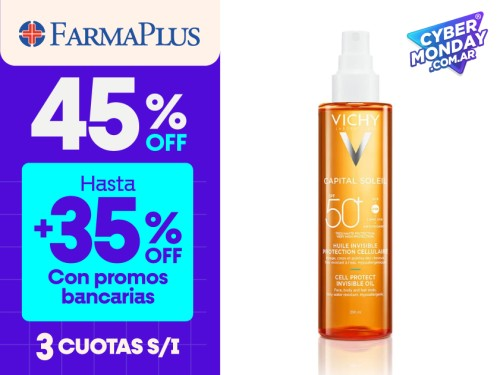 Vichy Capital Soleil Oil Invisible Cell Protect Spf50 200ml
