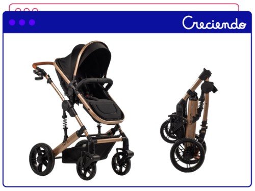 Cochecito De Bebé Mega Baby Lanin 3 En 1 Con Huevito Y Moisés